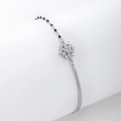 Exquisite Silver Floral Chain Bracelet - Tweov Jewels