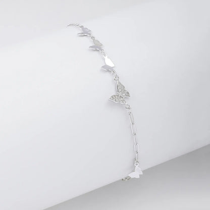 CZ Butterfly Silver Bracelet - Tweov Jewels