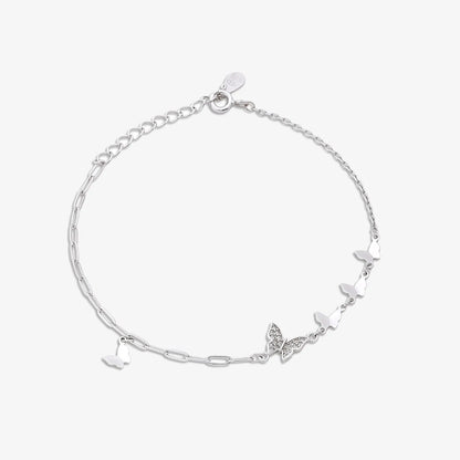 CZ Butterfly Silver Bracelet - Tweov Jewels