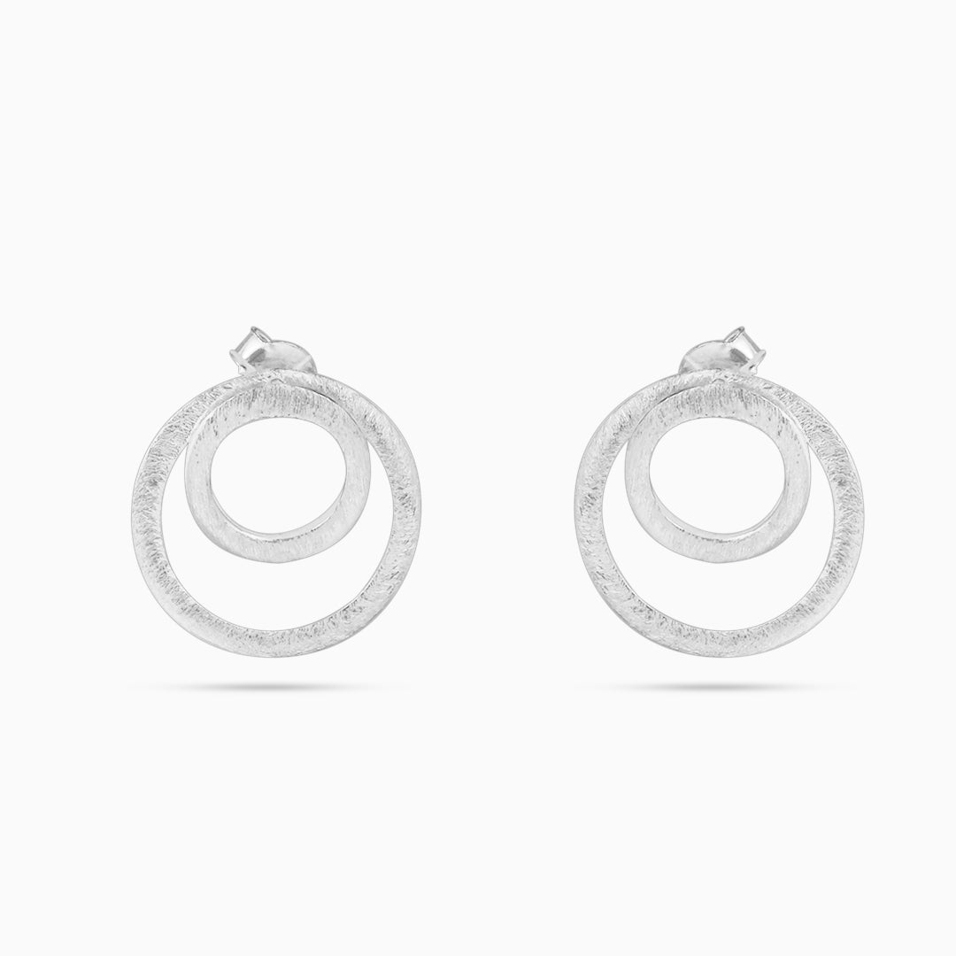 Pure Silver Earrings - Twin Band Model - Tweov Jewels
