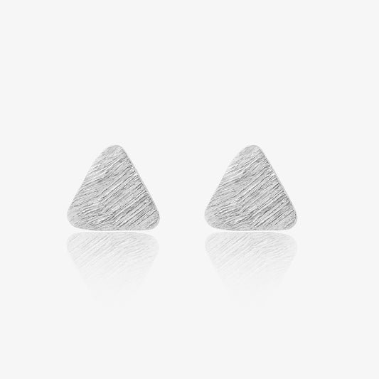 Pyramid Shape Silver Dangle Earrings