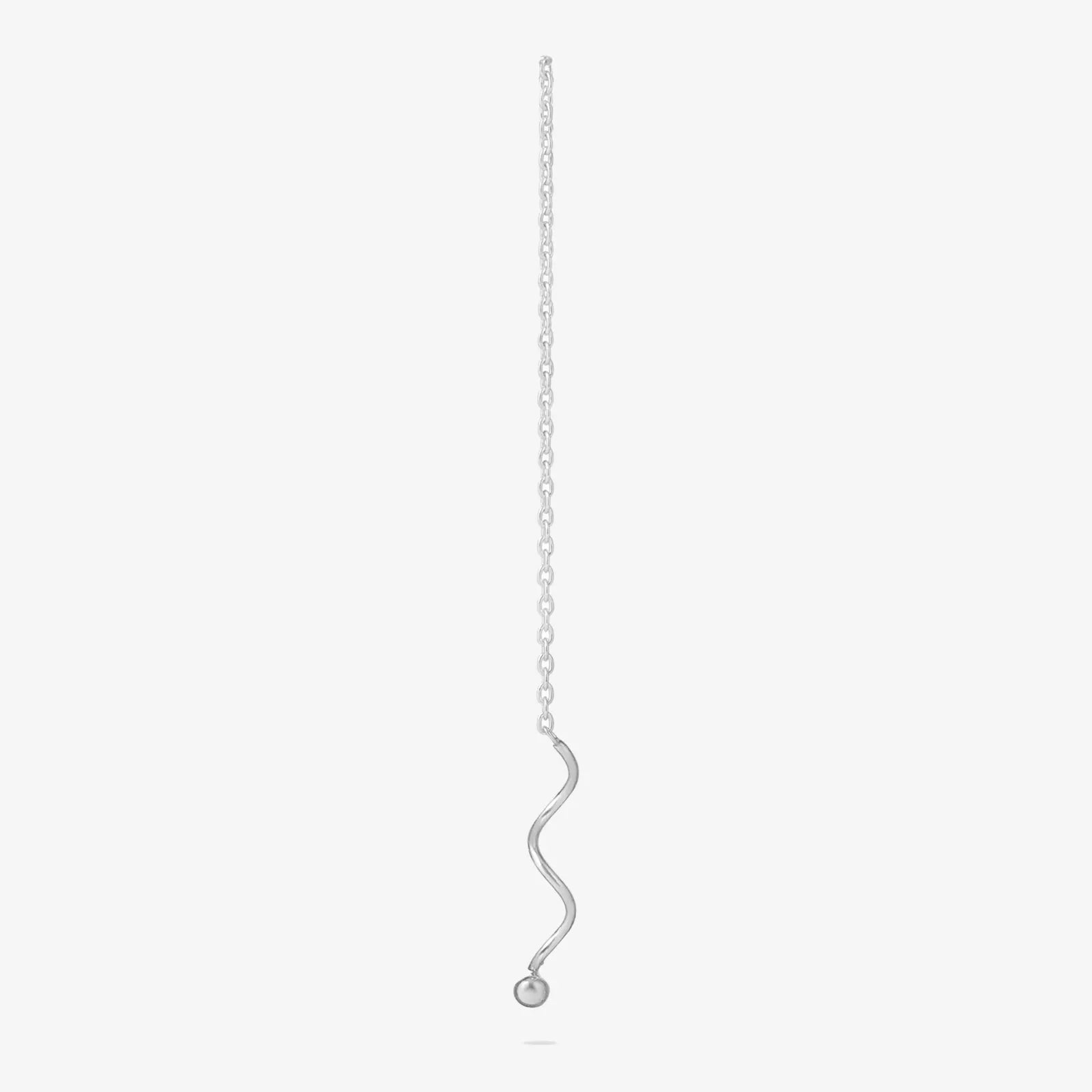 Wavy Chain Silver Earrings - Tweov Jewels