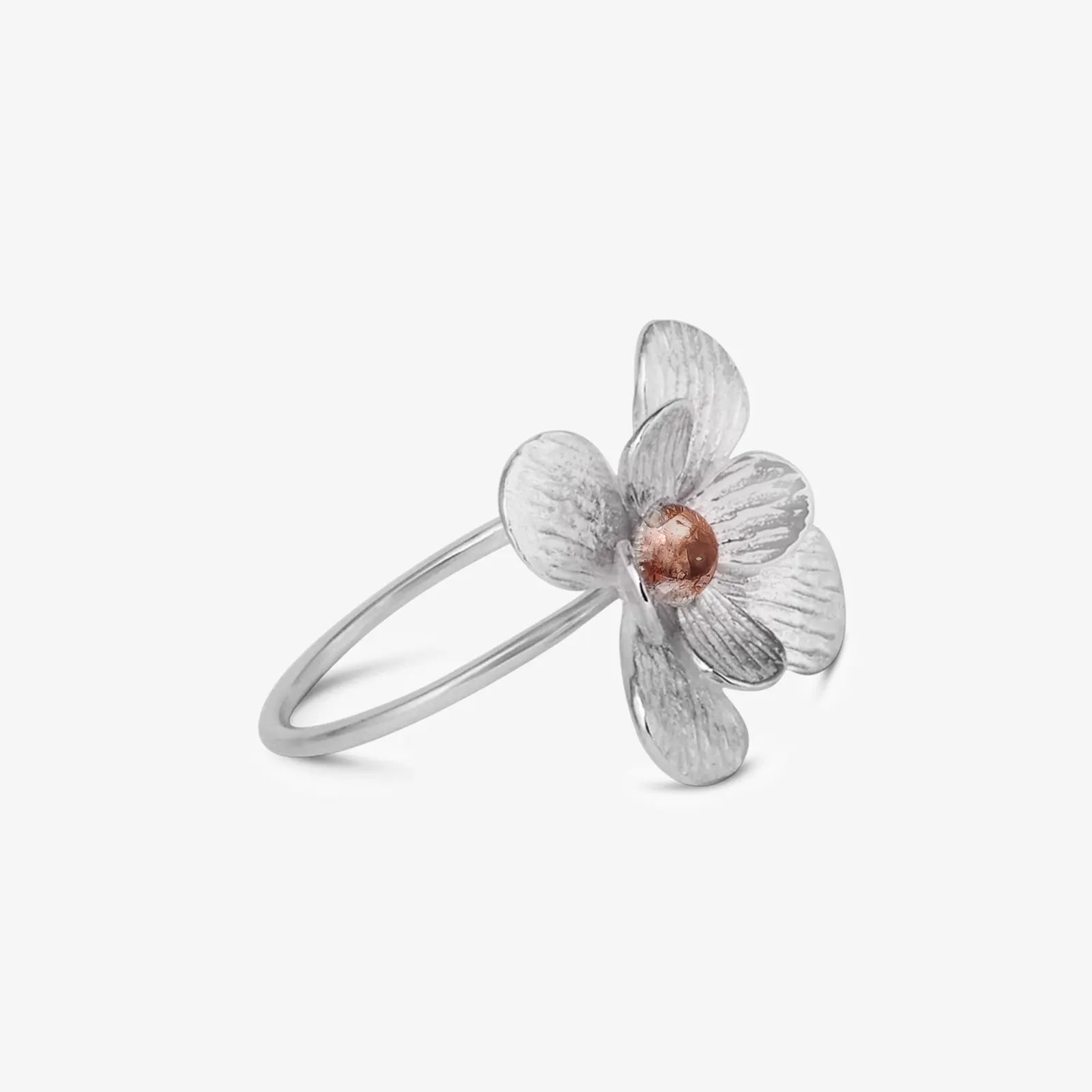 Elegant Silver Flower Ring - Tweov Jewels