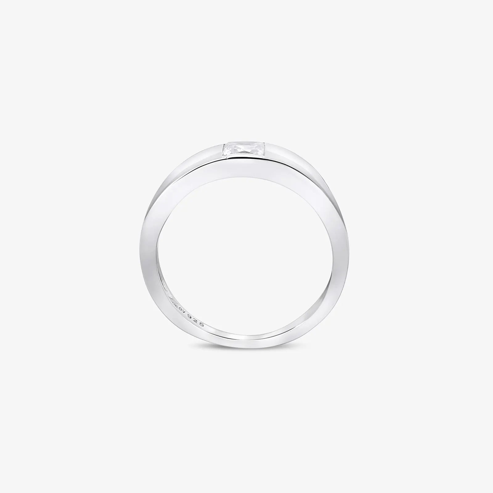 925 sterling silver white stone ring - Tweov Jewels