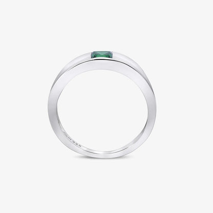Silver Green Stone Finger Ring - Tweov Jewels