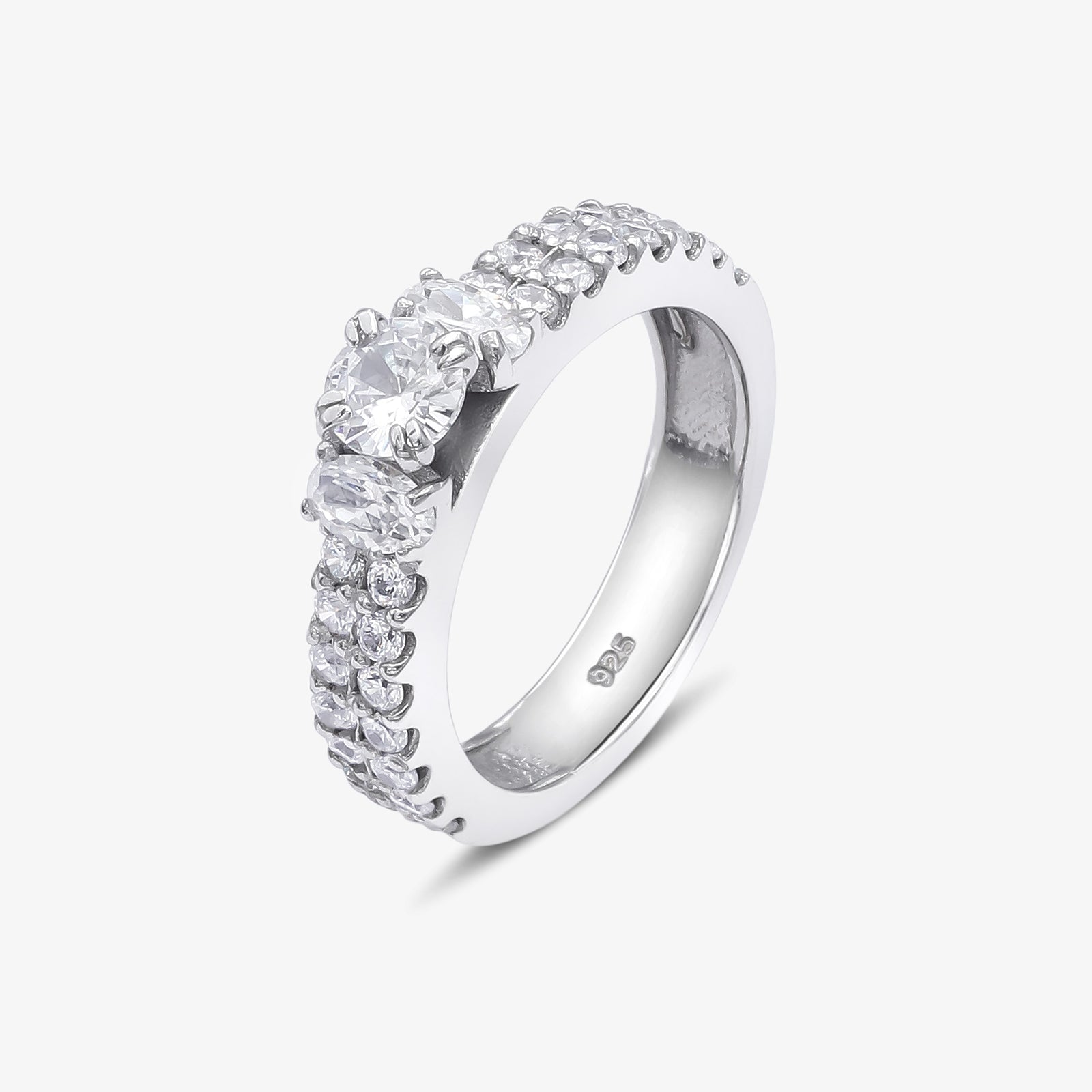 Silver Solitaire CZ Stylish Ring