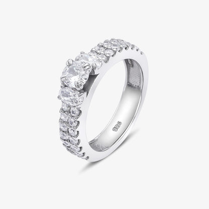 Silver Solitaire CZ Stylish Ring