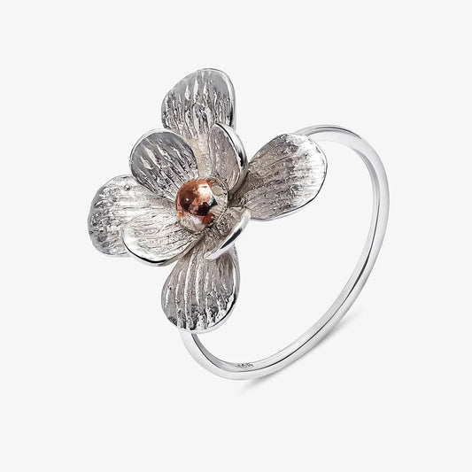 Elegant Silver Flower Ring - Tweov Jewels