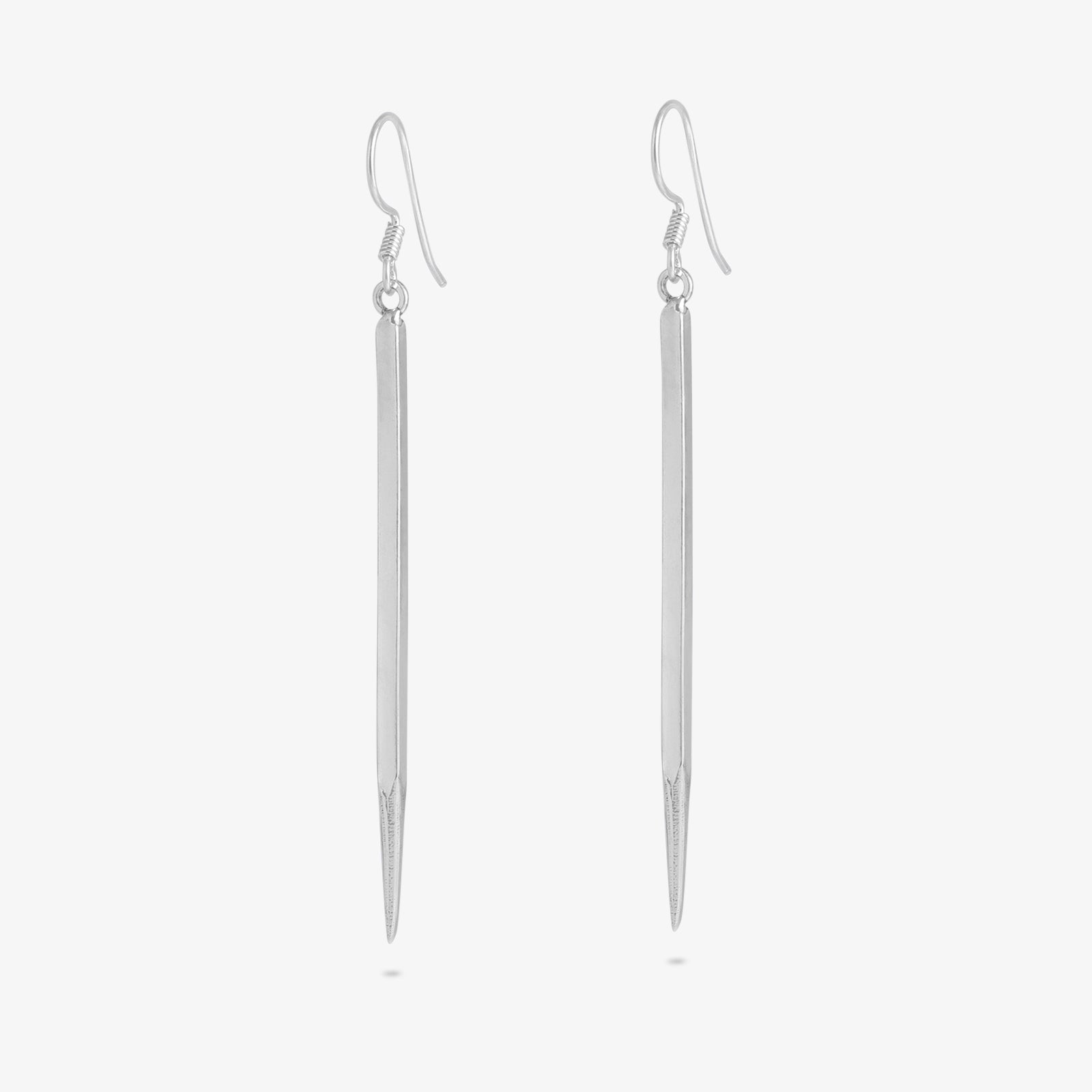 Pure Silver Earrings - Dazzling Pencil-Shaped Design - Tweov Jewels