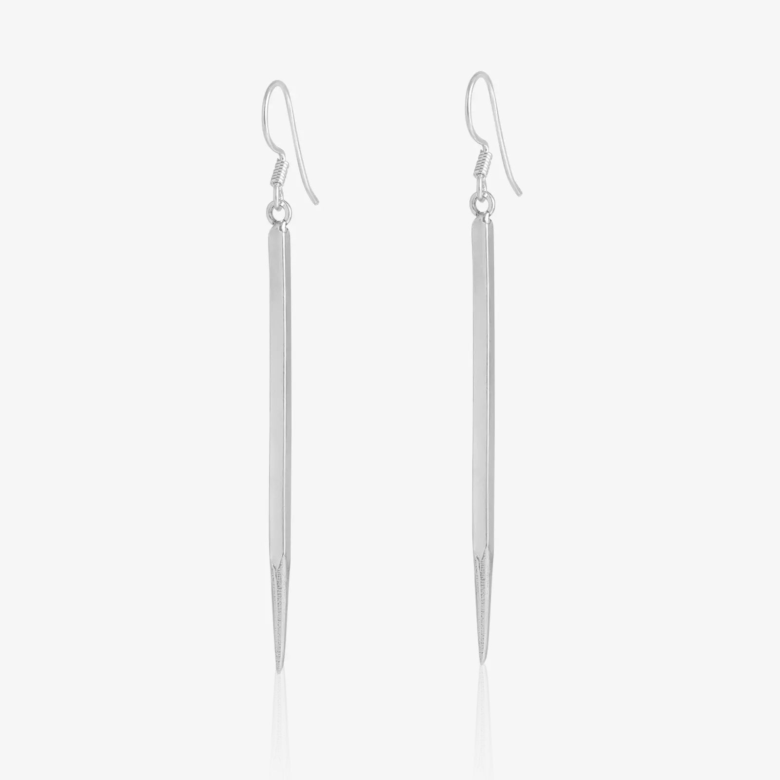 Dazzling Bar Shaped Silver Dangle Earrings