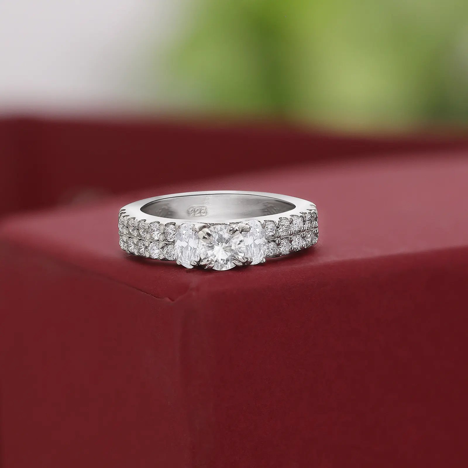 Silver Solitaire CZ Stylish Ring