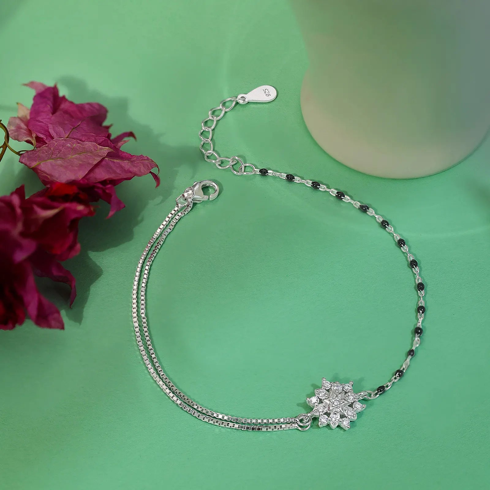 Exquisite Silver Floral Chain Bracelet - Tweov Jewels