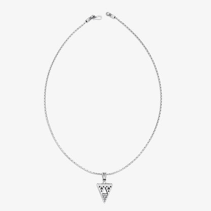 Pyramid Design Triangle Silver Pendant - Tweov Jewels