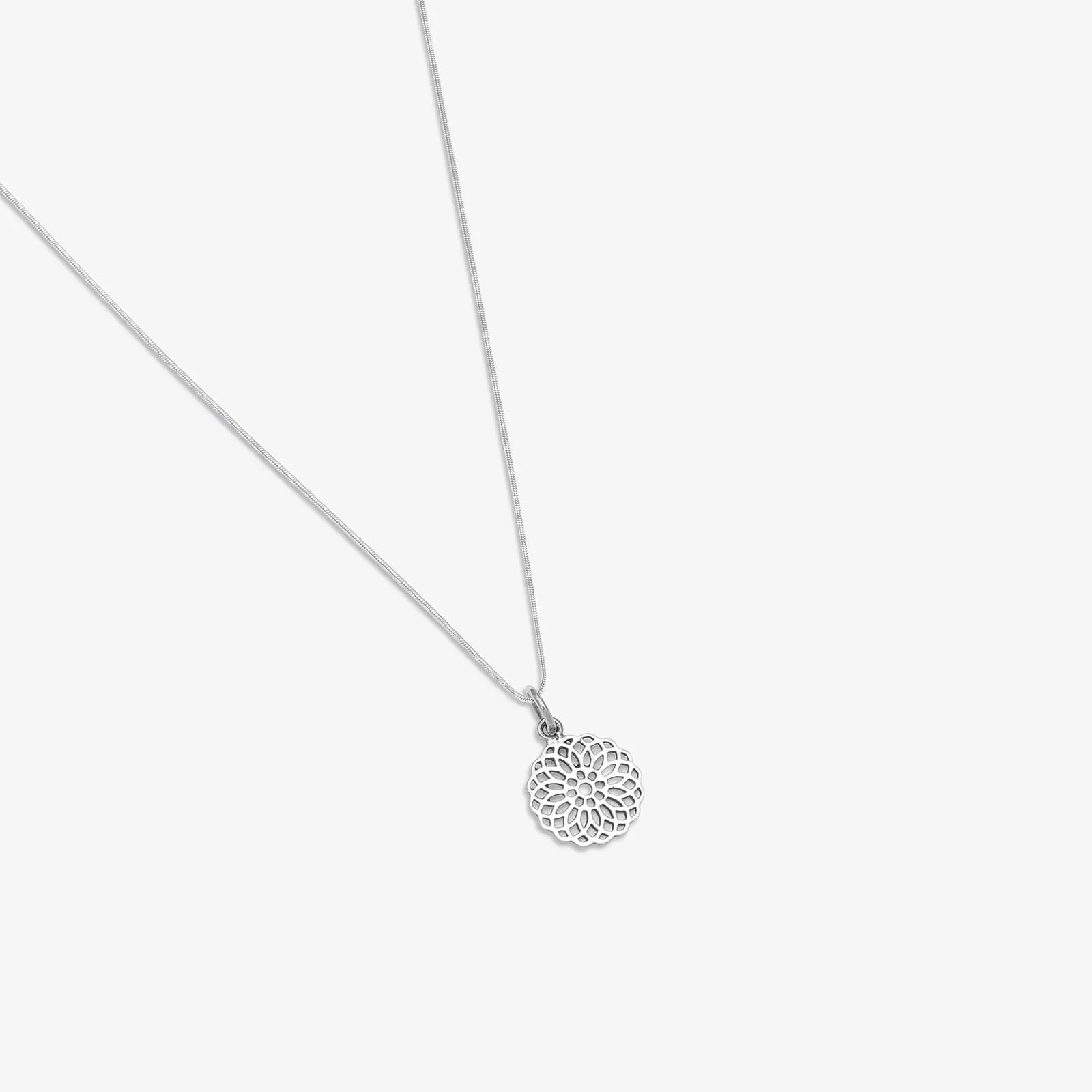 Floral Mandala Design Silver Pendant - Tweov Jewels