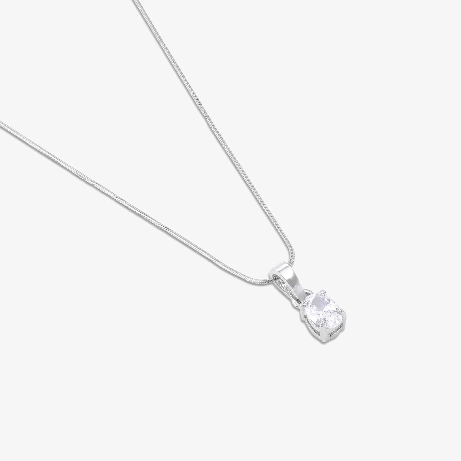 CZ Drop Pendant Chain for Women