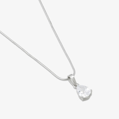 CZ Teardrop Pendant Chain for Women
