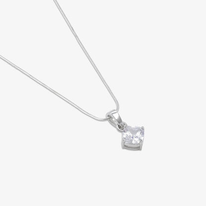 CZ Cushion Cut Pendant Chain for Women