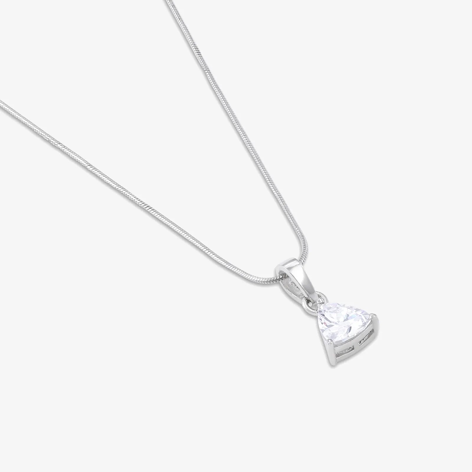 CZ Trillion Cut Pendant Chain for Women