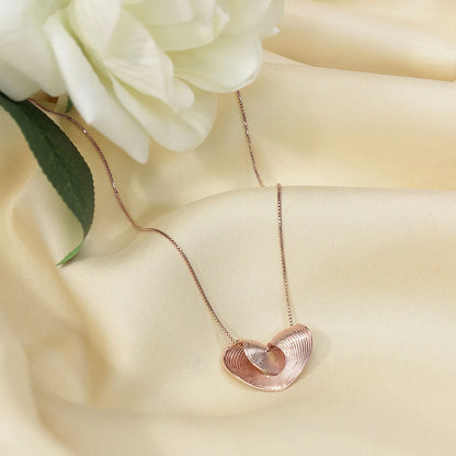 Rose Gold Plated 925 Sterling Silver Heart Pendant
