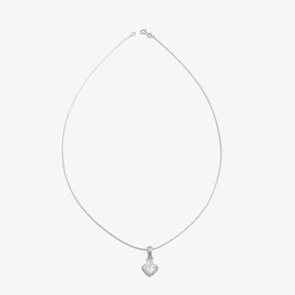 CZ Cushion Cut Pendant Chain for Women