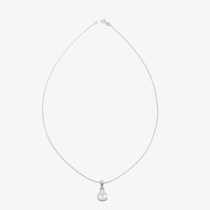 CZ Teardrop Pendant Chain for Women