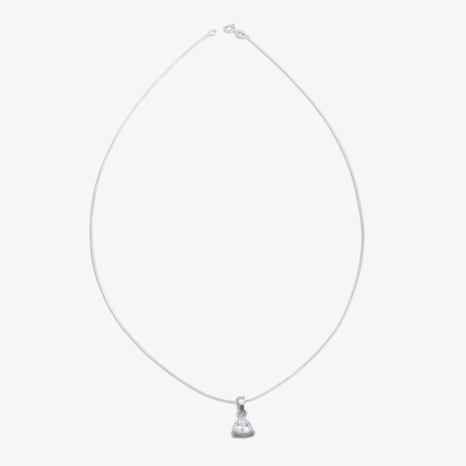 CZ Trillion Cut Pendant Chain for Women