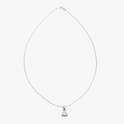 CZ Trillion Cut Pendant Chain for Women
