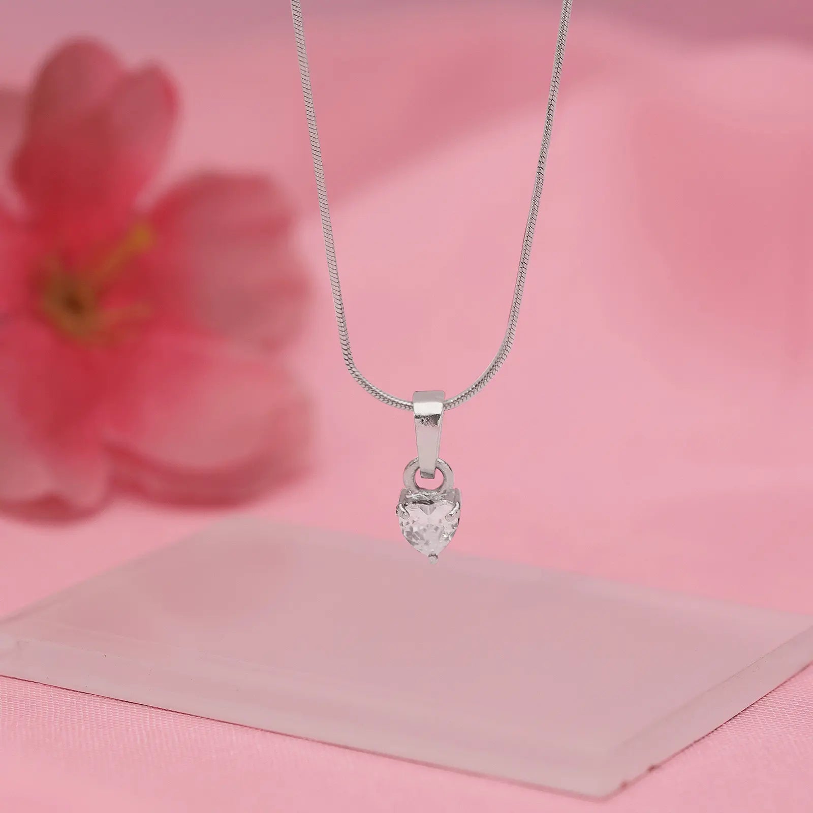 Solitaire Heart Pendant Chain for Women - Tweov Jewels