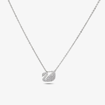 Swan Design Silver Pendant Necklace - Tweov Jewels