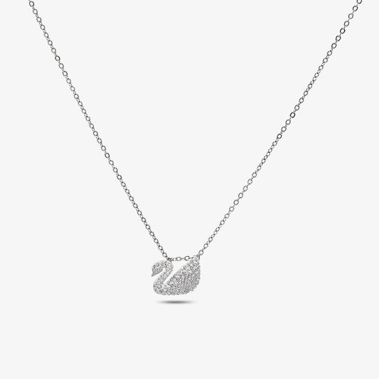 Swan Design Silver Pendant Necklace - Tweov Jewels