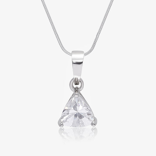 CZ Trillion Cut Pendant Chain for Women