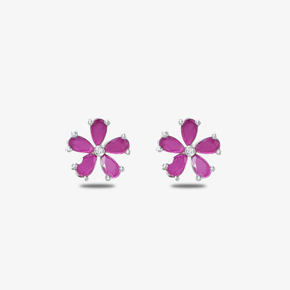 Amethyst Earrings For Women-  925 Sterling Silver Rhodium Plated - Tweov Jewels