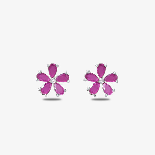 Amethyst Earrings For Women-  925 Sterling Silver Rhodium Plated - Tweov Jewels
