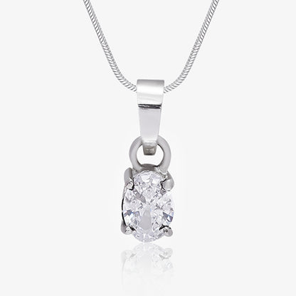 CZ Drop Pendant Chain for Women