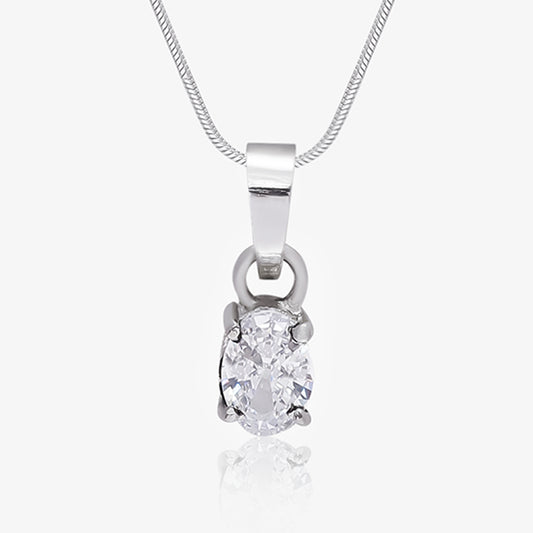 CZ Drop Pendant Chain for Women