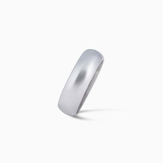 Pure Silver Ring - Retro Rim Plain Model - Tweov Jewels