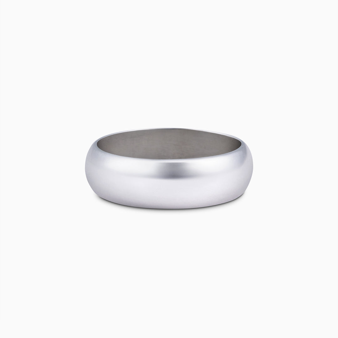 Pure Silver Ring - Retro Rim Plain Model - Tweov Jewels