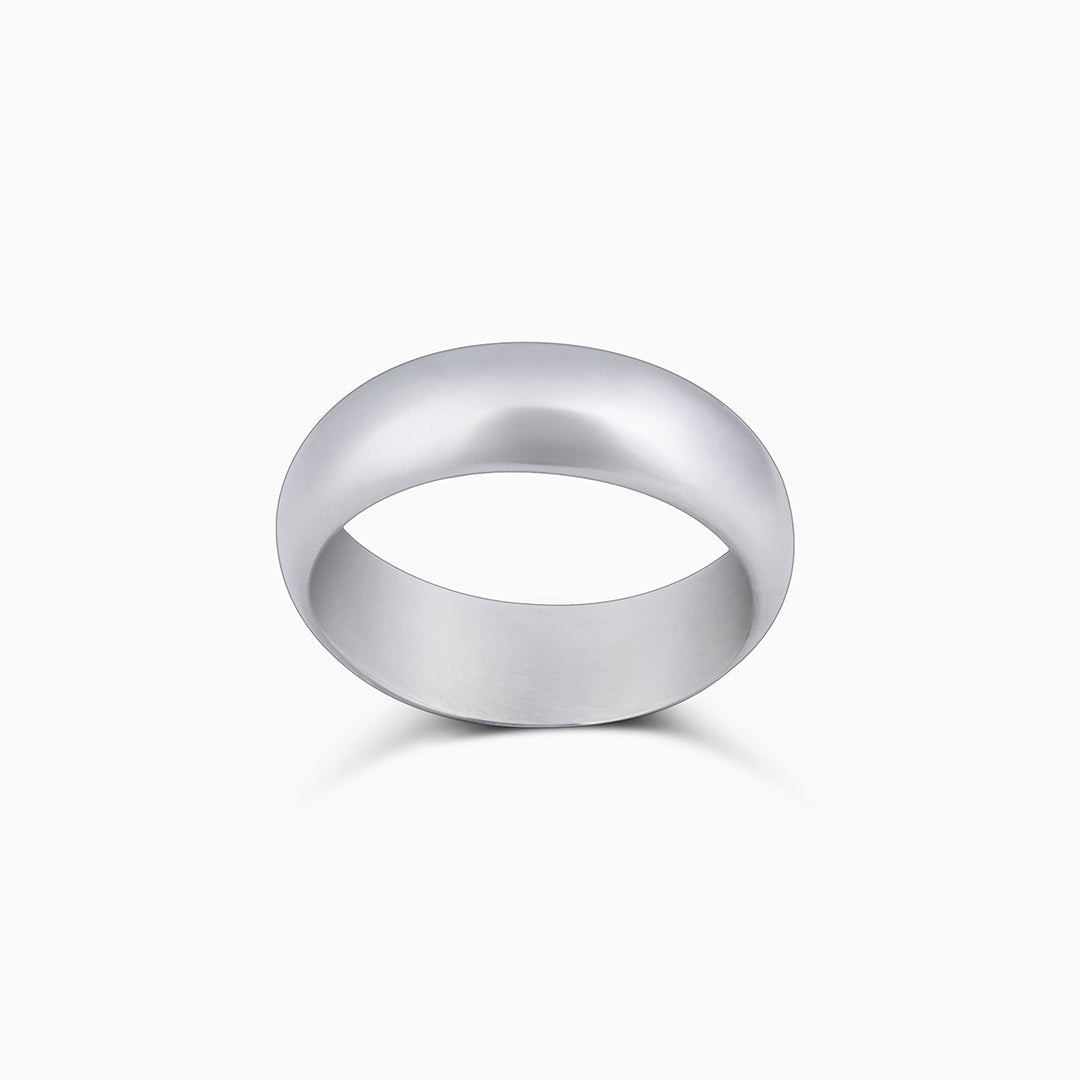 Pure Silver Ring - Retro Rim Plain Model - Tweov Jewels