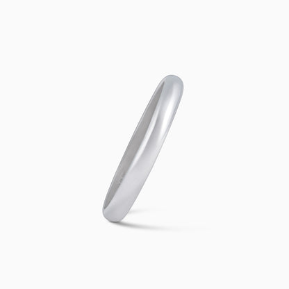 Silver Plain Thin Band Ring