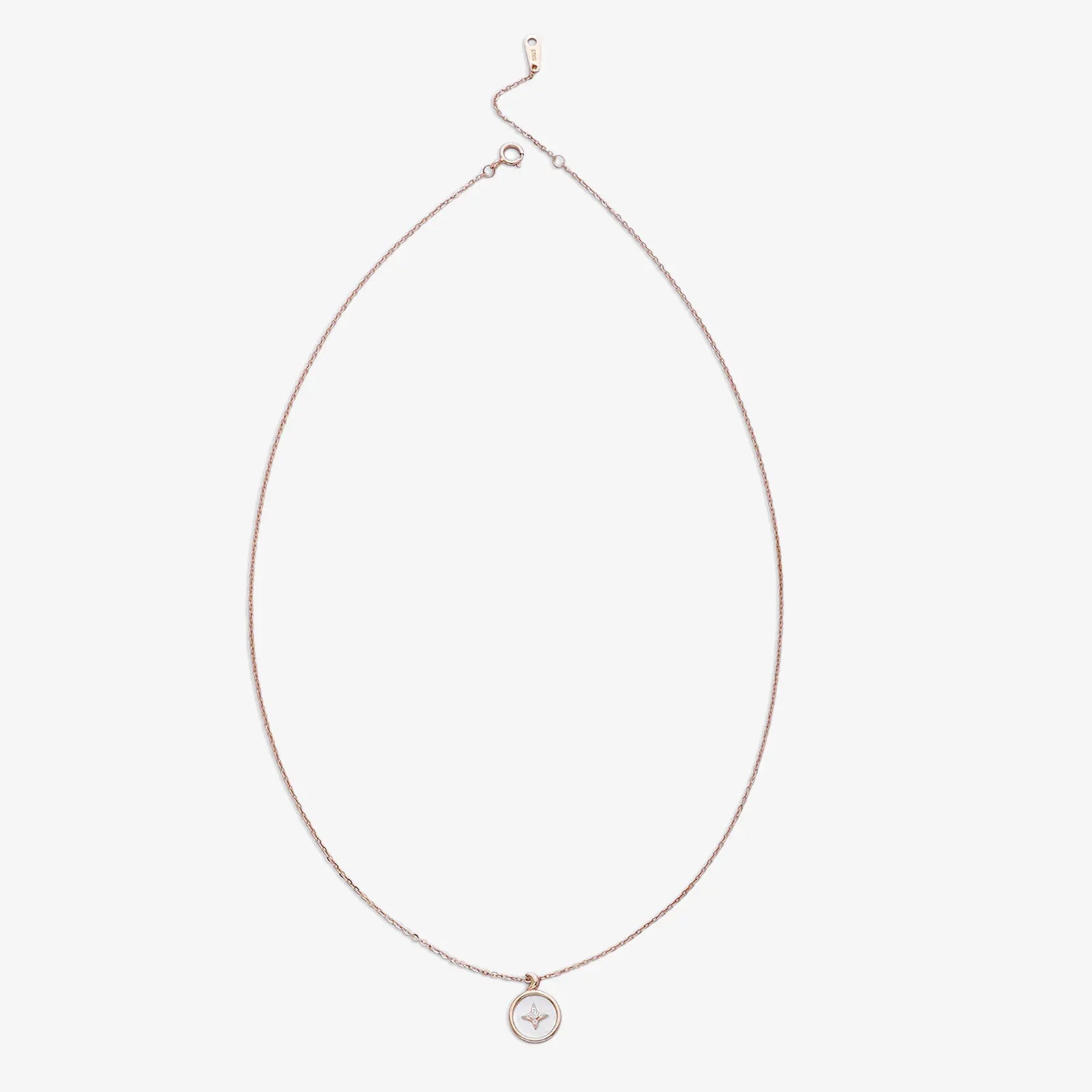 Star Design Round Silver Necklace - Tweov Jewels