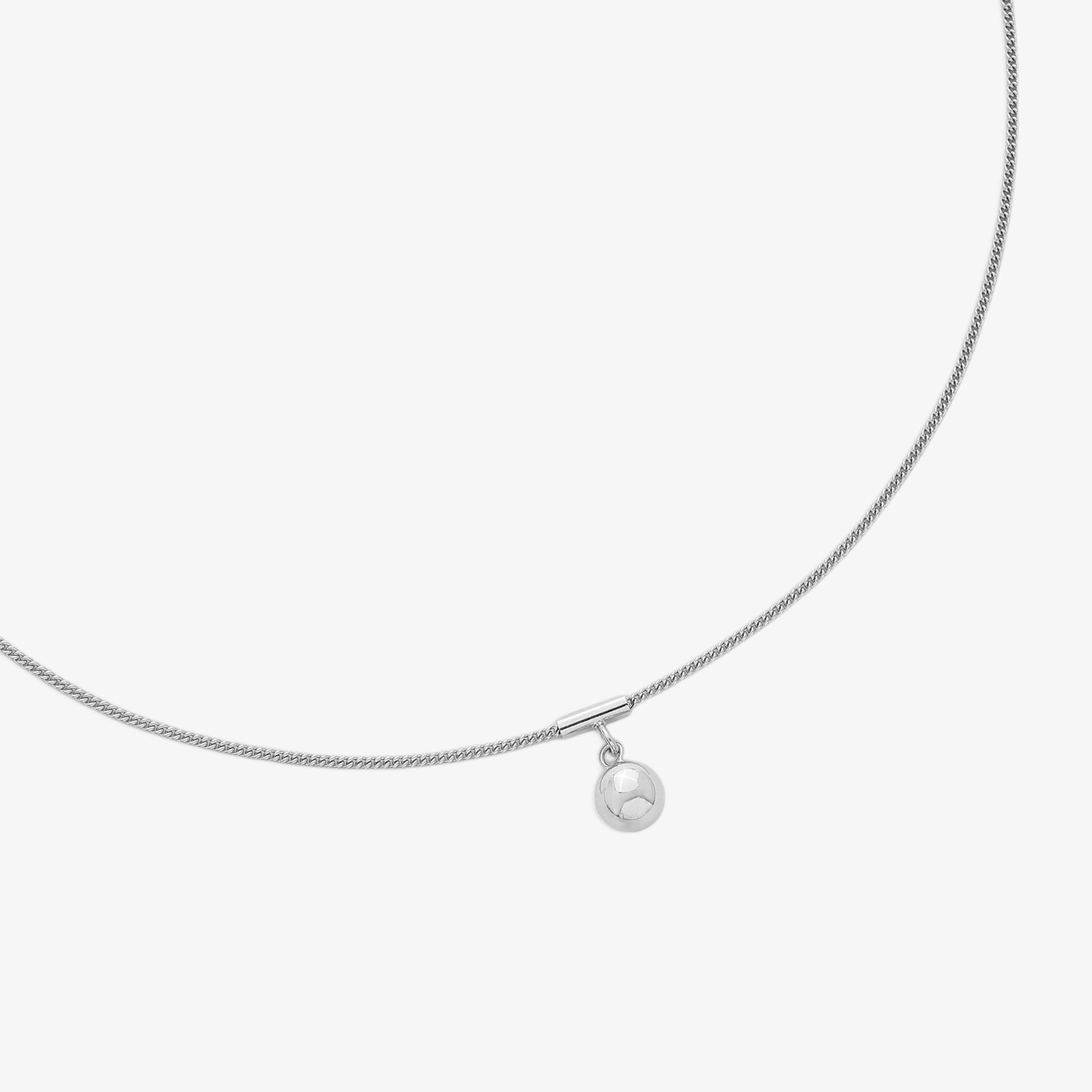 Sphere Charm Necklace For Women – 925 Sterling Silver Rhodium Plated - Tweov Jewels