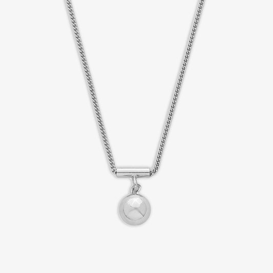 Sphere Charm Necklace For Women – 925 Sterling Silver Rhodium Plated - Tweov Jewels