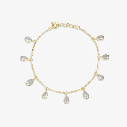Gold Plated Silver Pearl Bracelet - Tweov Jewels