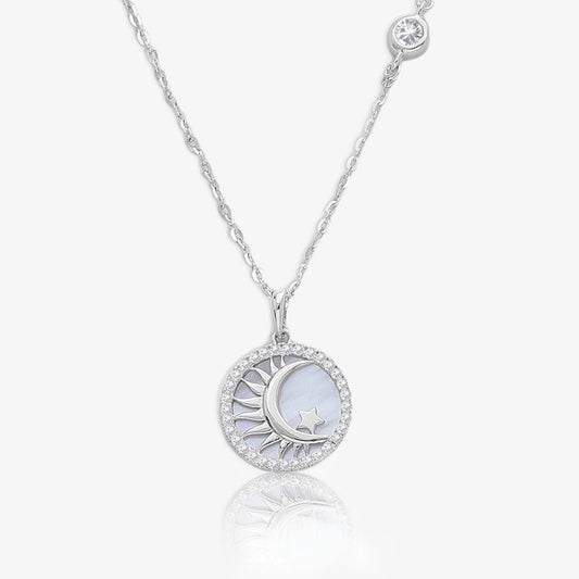 Celestial Moon & Star Pendant Necklace