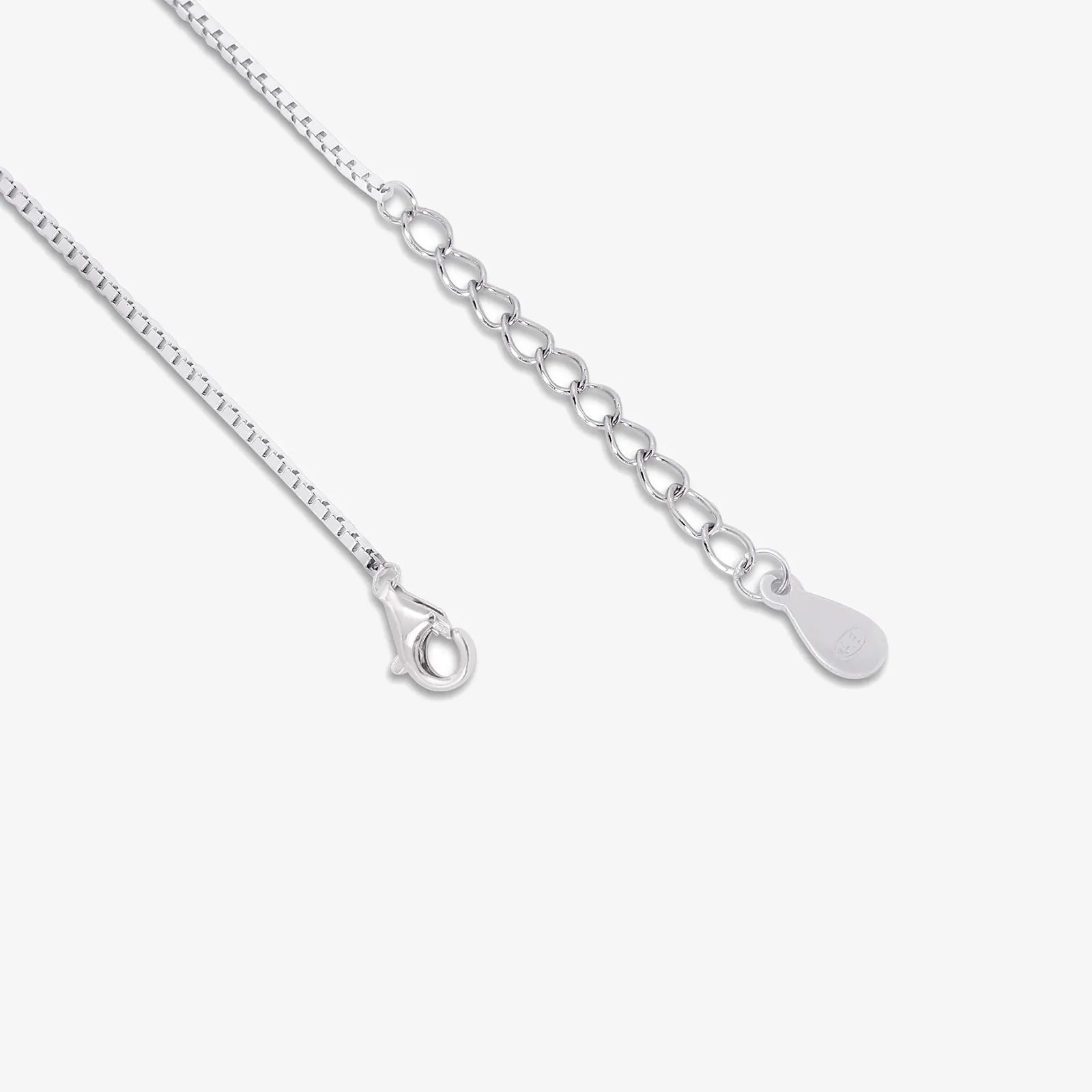 Pink CZ Stone Studded Silver Necklace - Tweov Jewels