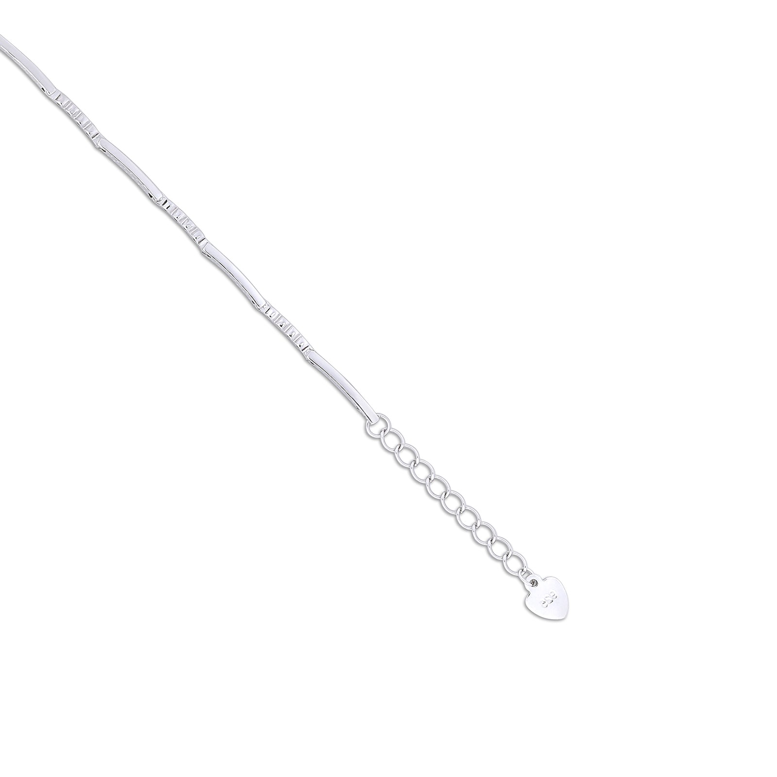 CZ Adjustable Silver Link Chain Bracelet - Tweov Jewels