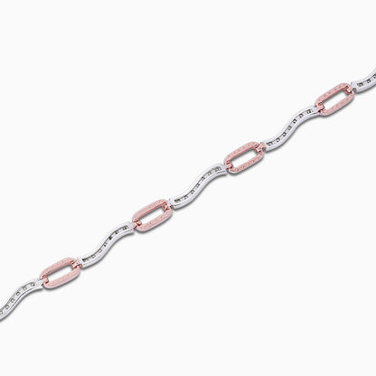 925 Sterling Silver Multi-tone Cubic Zirconia Bracelet - Tweov Jewels