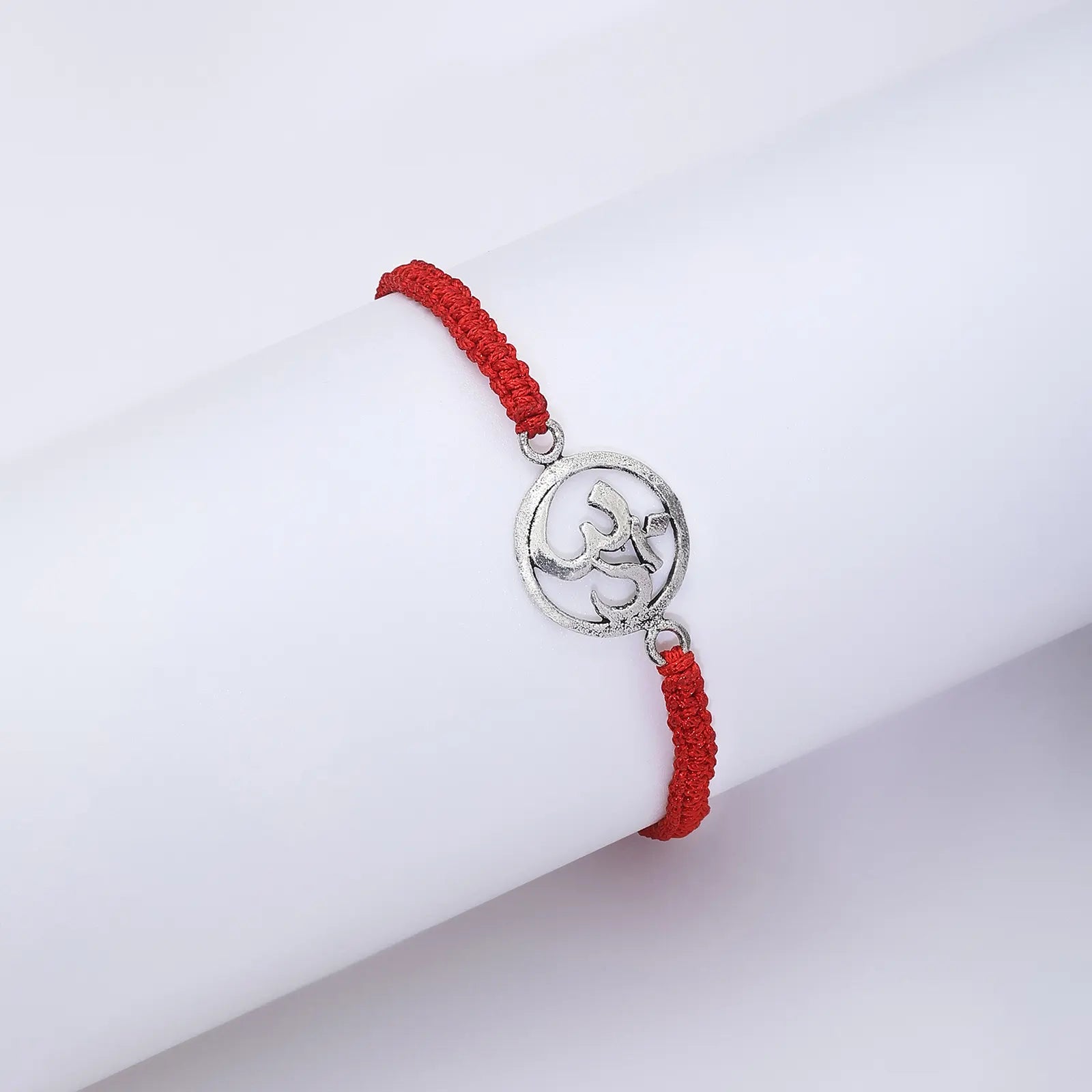 Silver Om Rakhi for Brother - Tweov Jewels