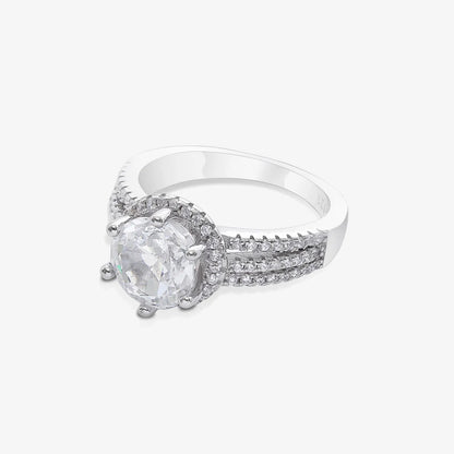 White Zircon Silver Ring for Women - Tweov Jewels