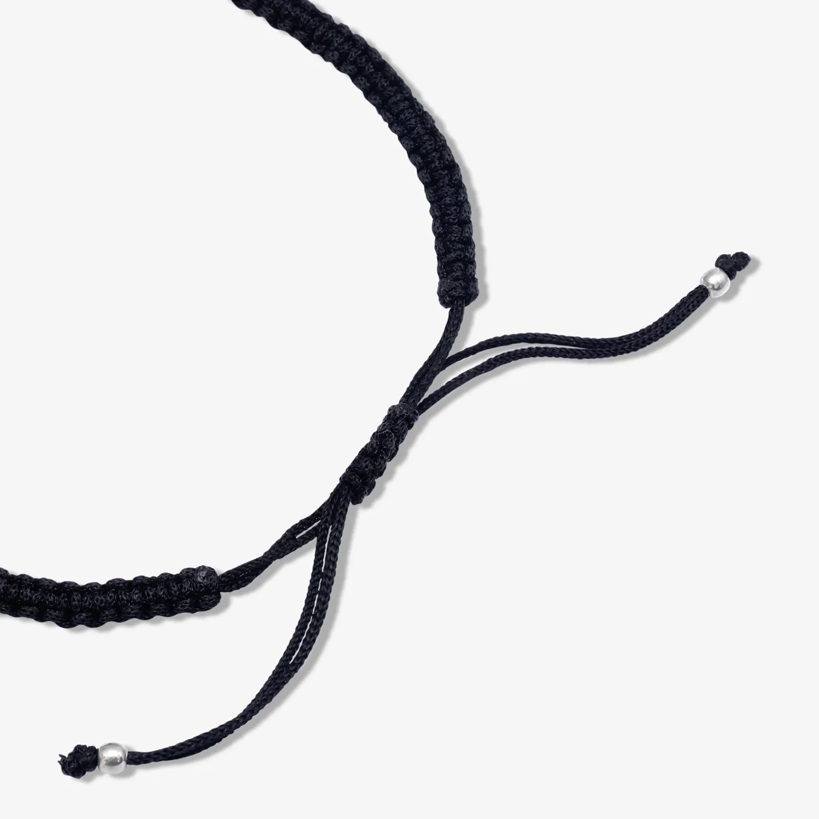 Silver Mandala Black Thread Anklet - Tweov Jewels